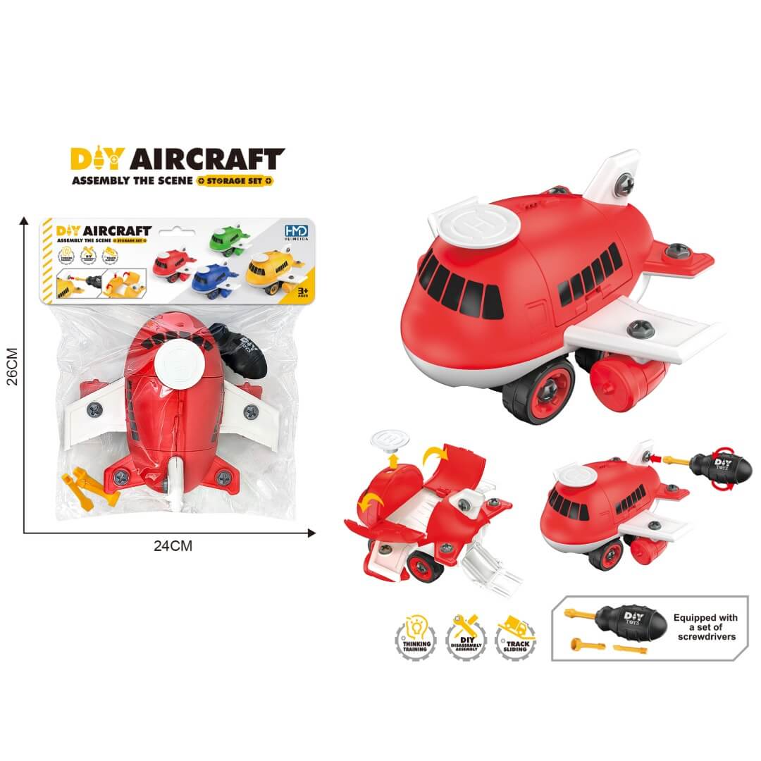 Avion démontable avec outils inclus pour enfants