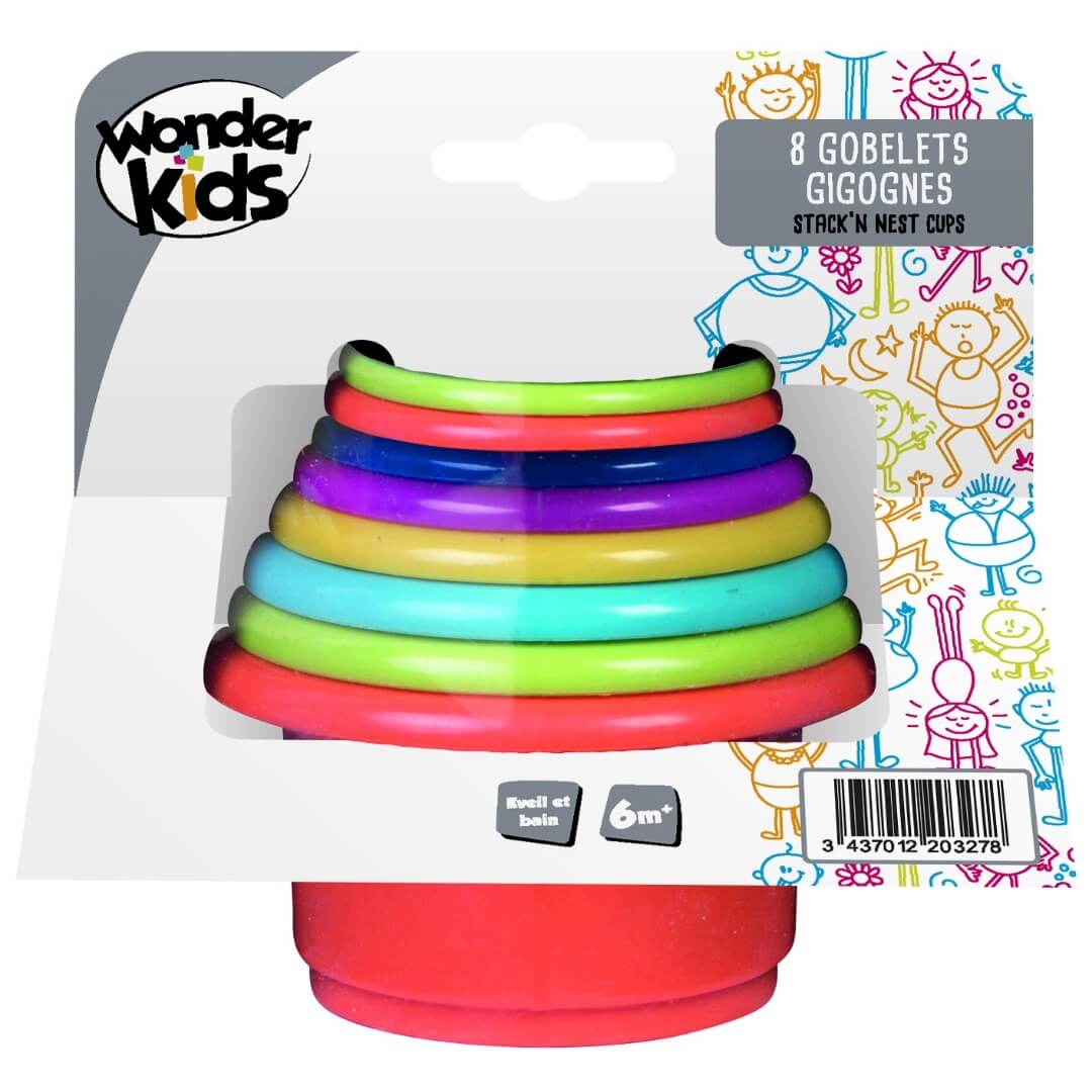 8 gobelets gigognes