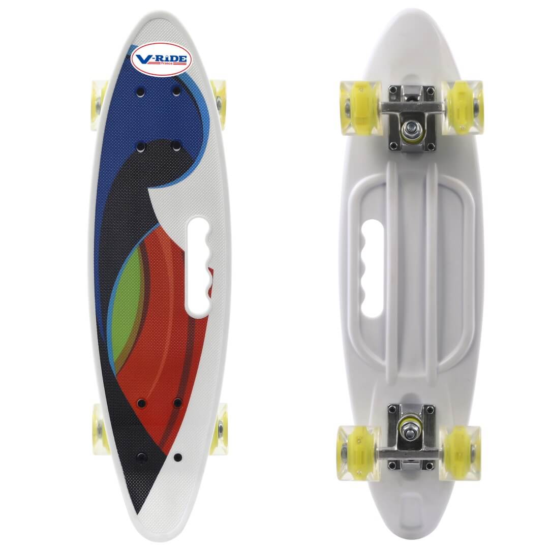 Skate board V-Ride SKB C801 blanc