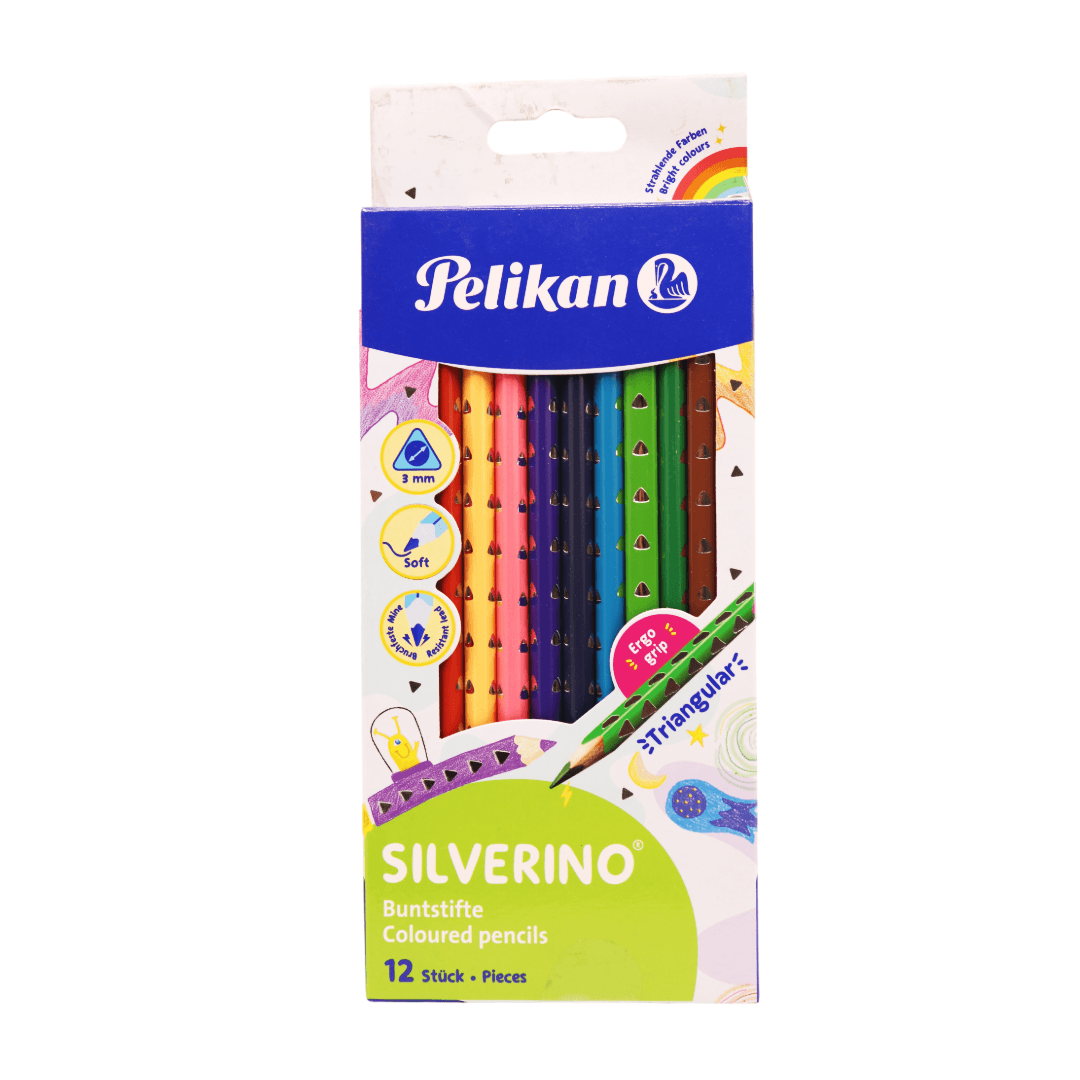 Crayons de couleur Silverino 12 couleurs