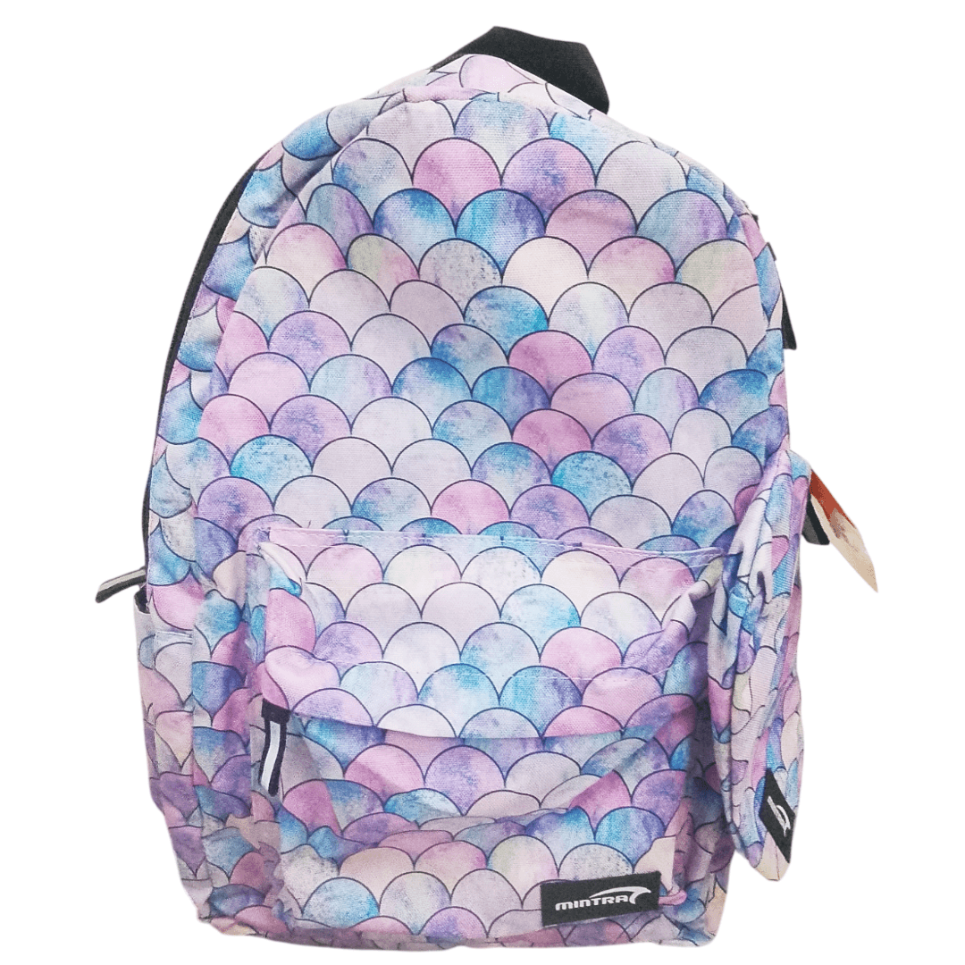 Sac à dos motif écailles avec trousse 24 litres