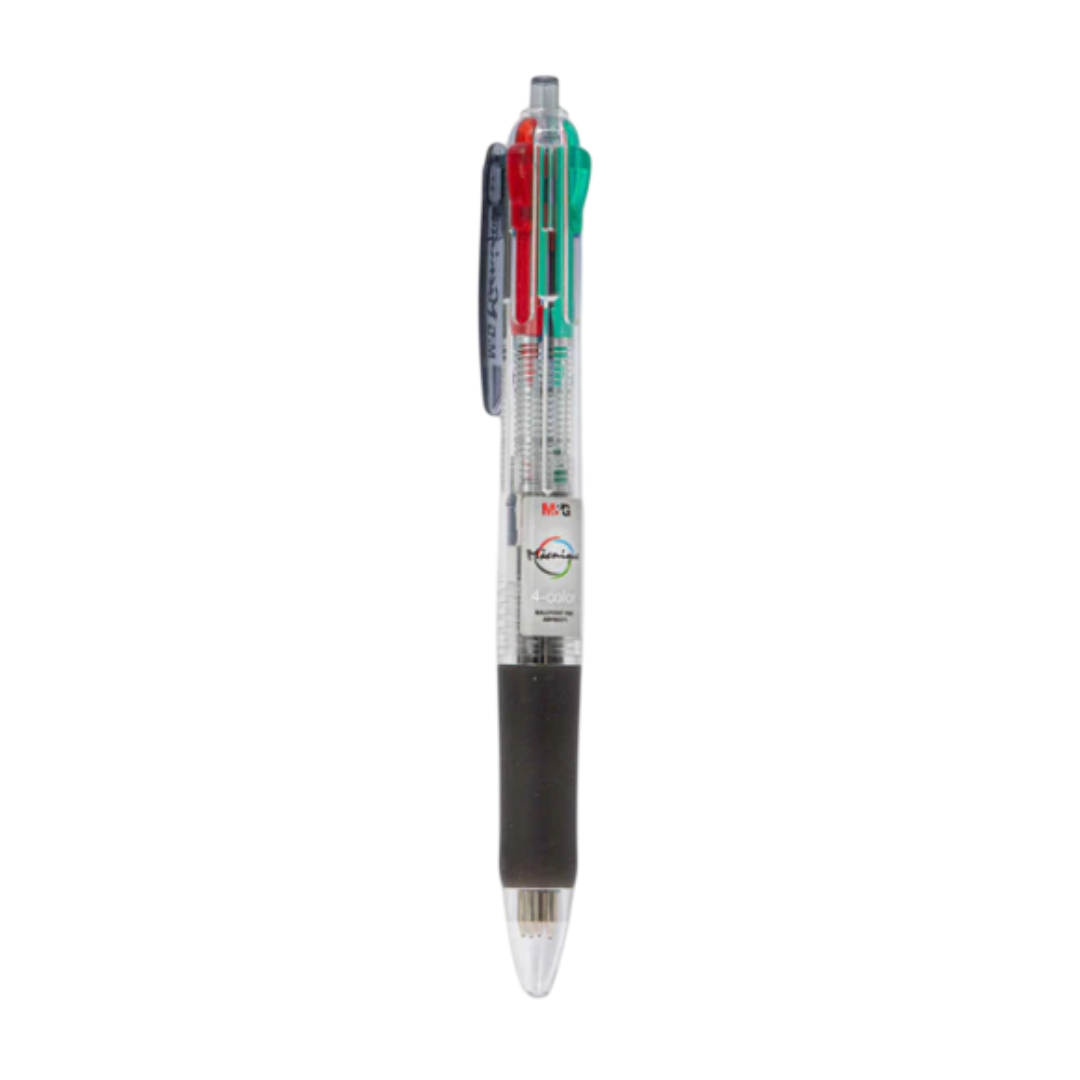 Stylo bille 4 en 1 pointe 0,7mm 4 couleurs M&G 80371