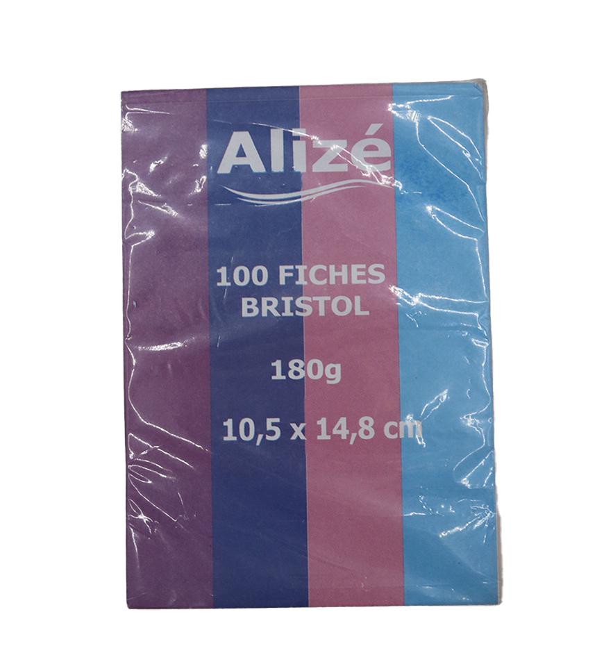 Fiche bristol 100 feuilles 5/5 10.5X14.8cm 180g