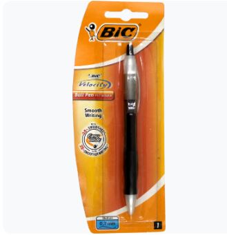 Stylo bille rétractable noir Bic Velocity