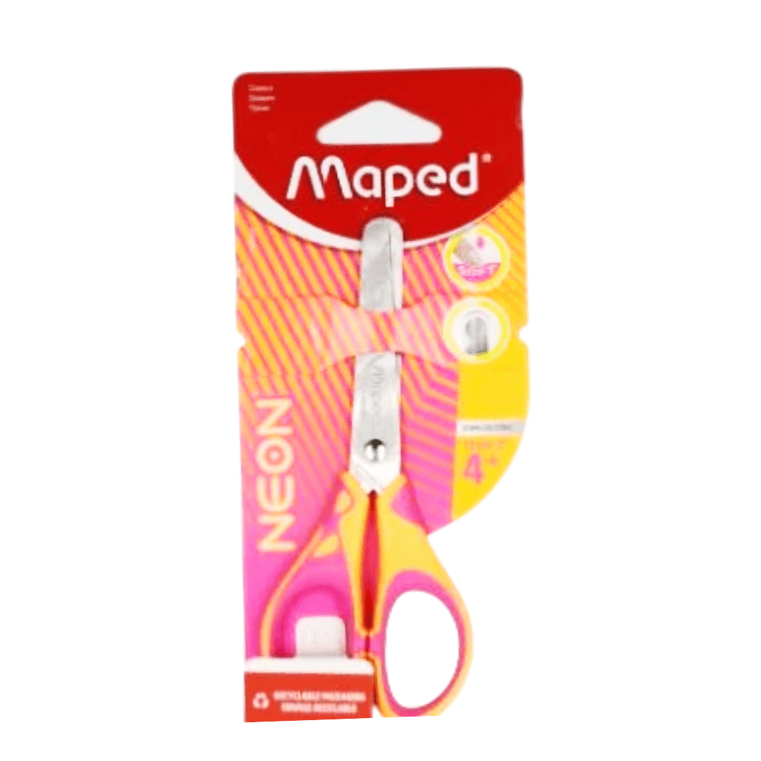 Ciseaux 13cm bouts ronds Pulse Soft Maped Neon