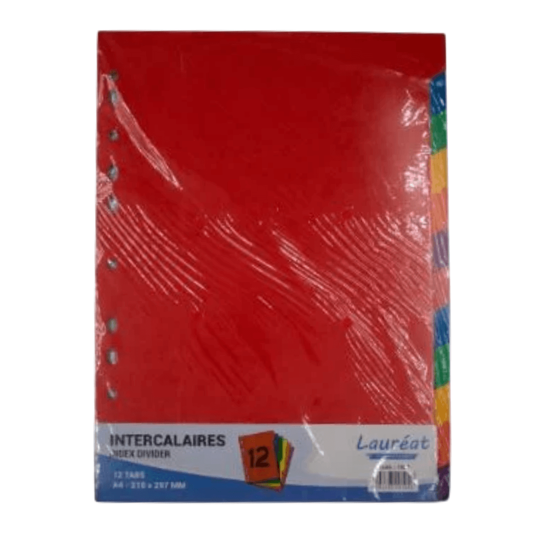 Intercalaire plastique Laureat A4 12 positions