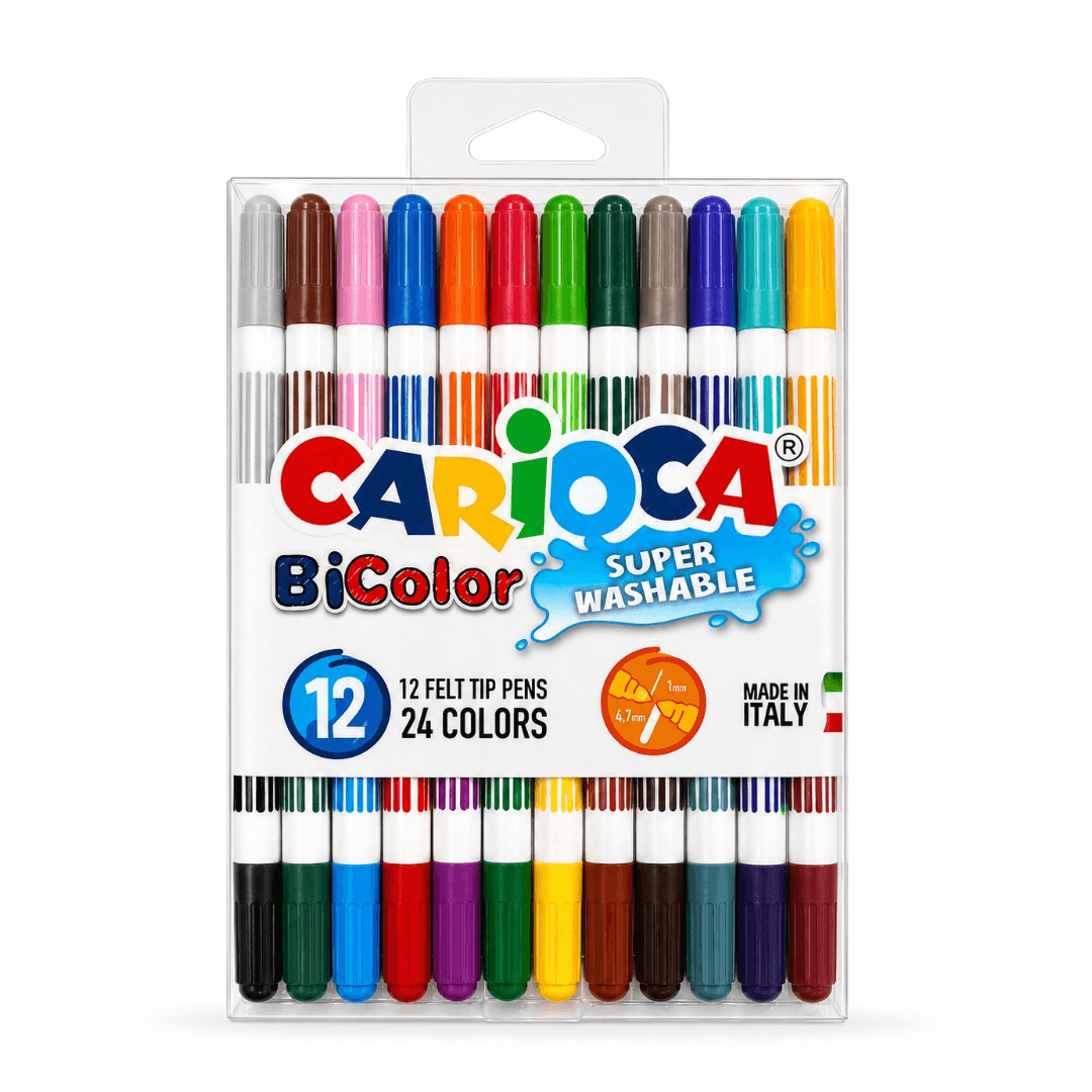 Feutres bicolores 24 couleurs
