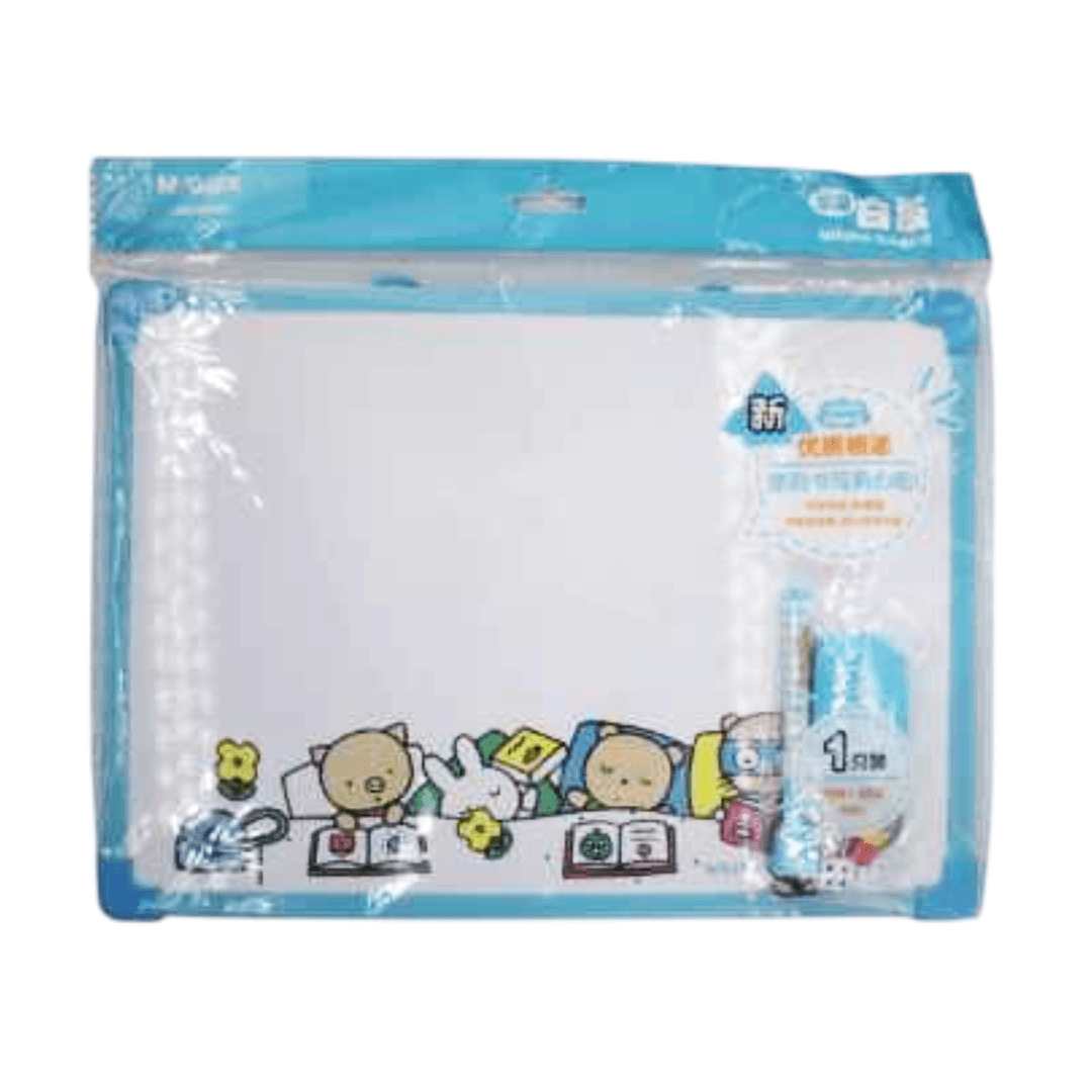 Ardoise blanche effaçable à sec M&G 25 x 35cm + accessoires