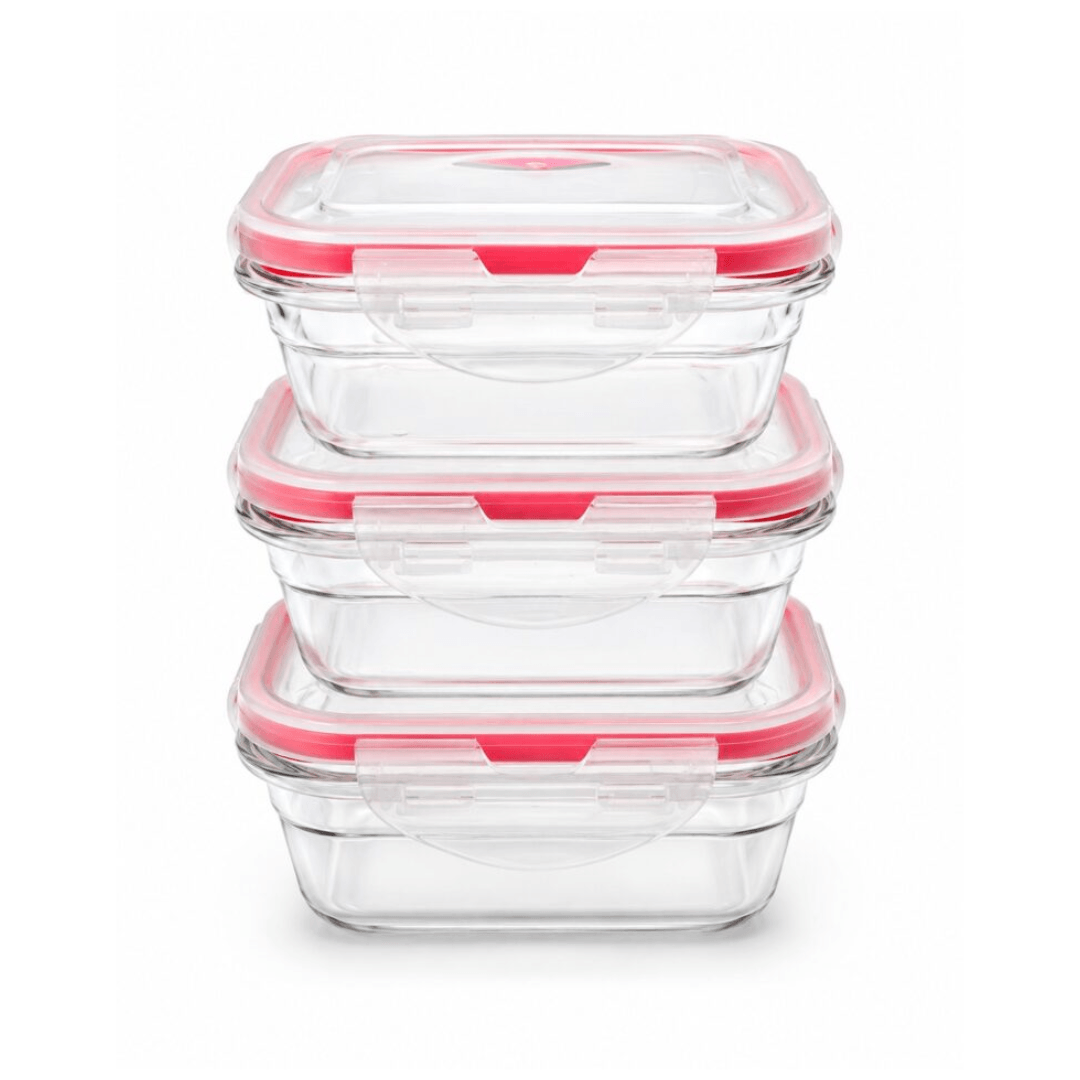 Lot de 3 boîtes à repas assorties 1400 ml
