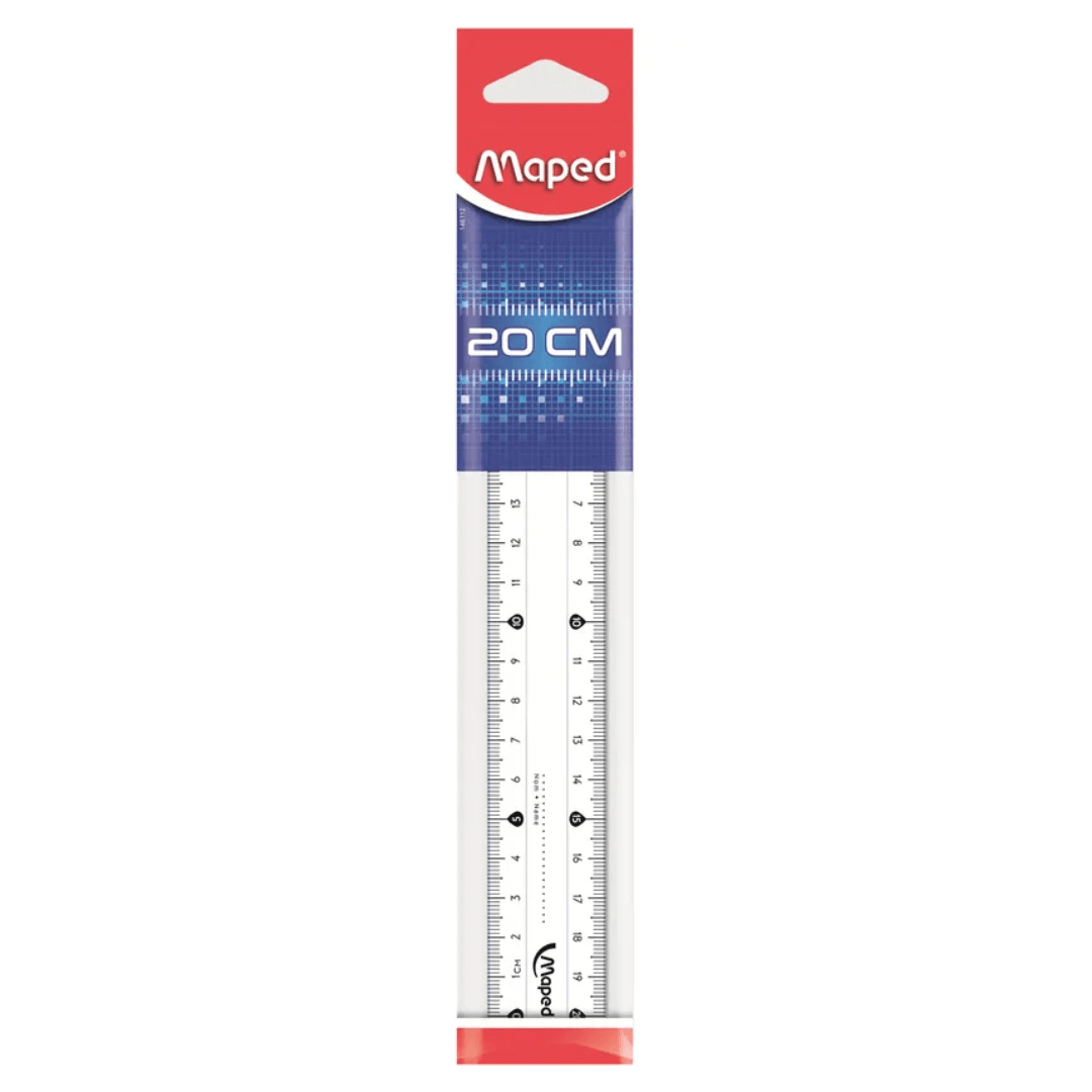 Règle Maped Cristal 20cm plate