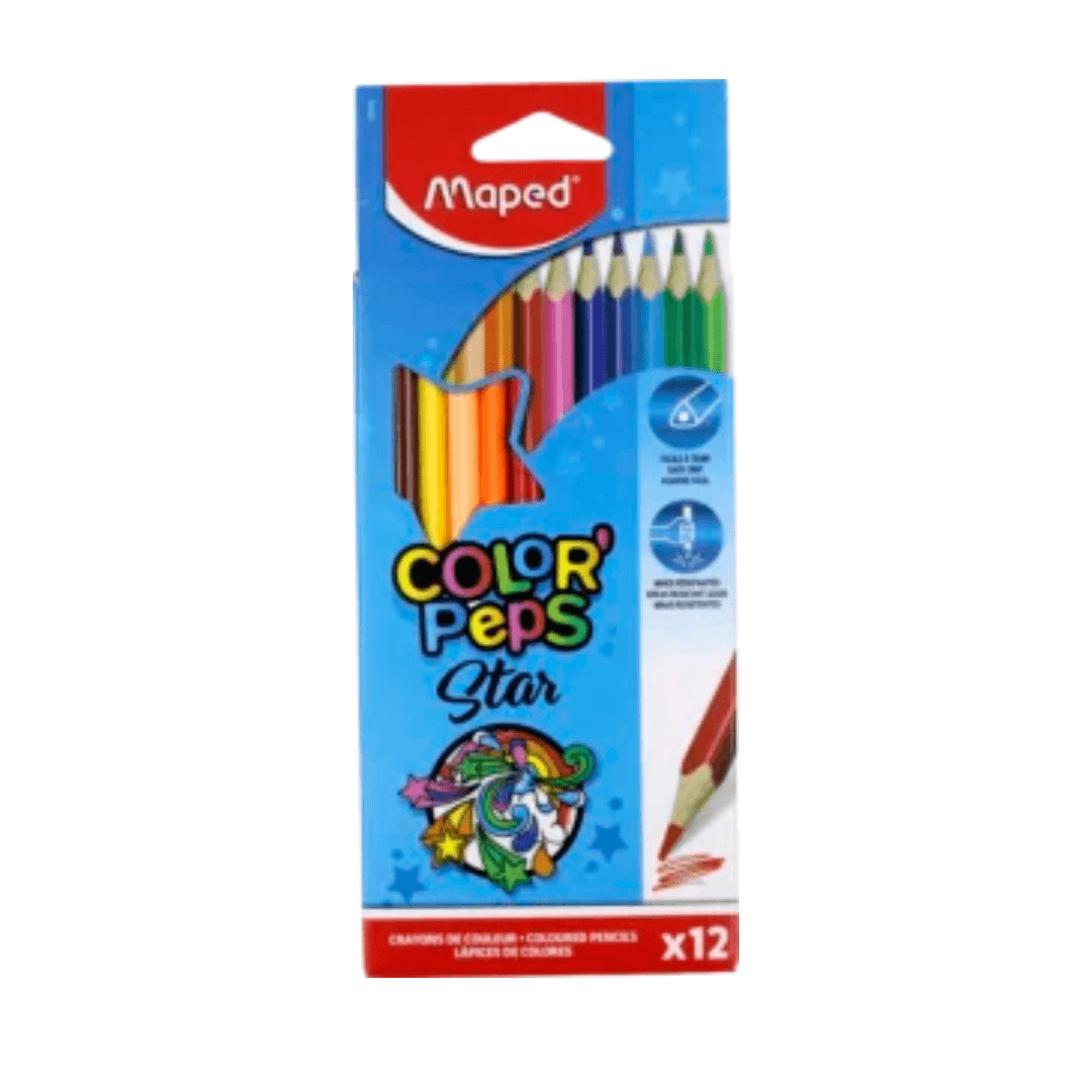 crayons de couleur Maped Color’Peps Star 12 pièces