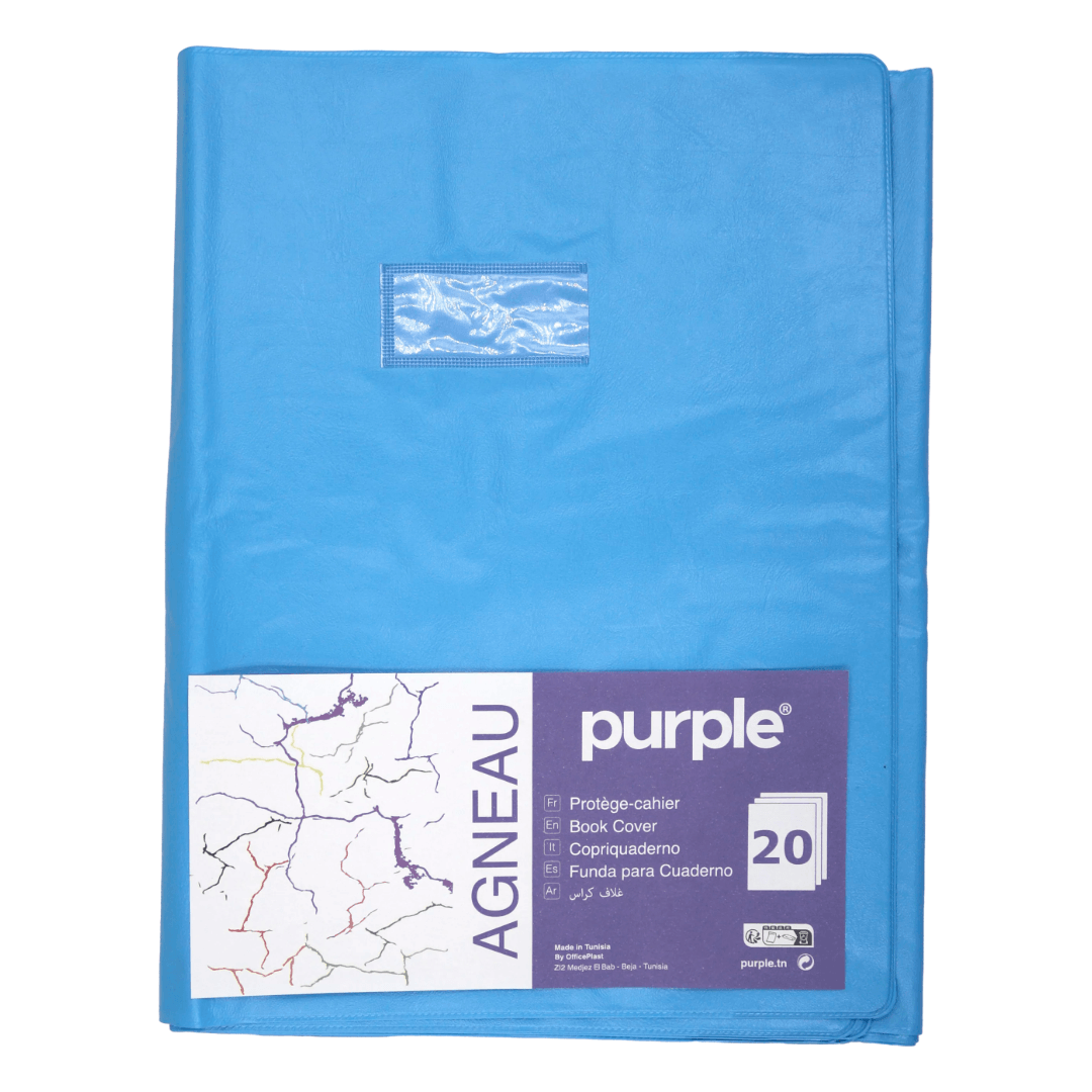 Protège-cahier A4 bleu clair 21×29,7 Office