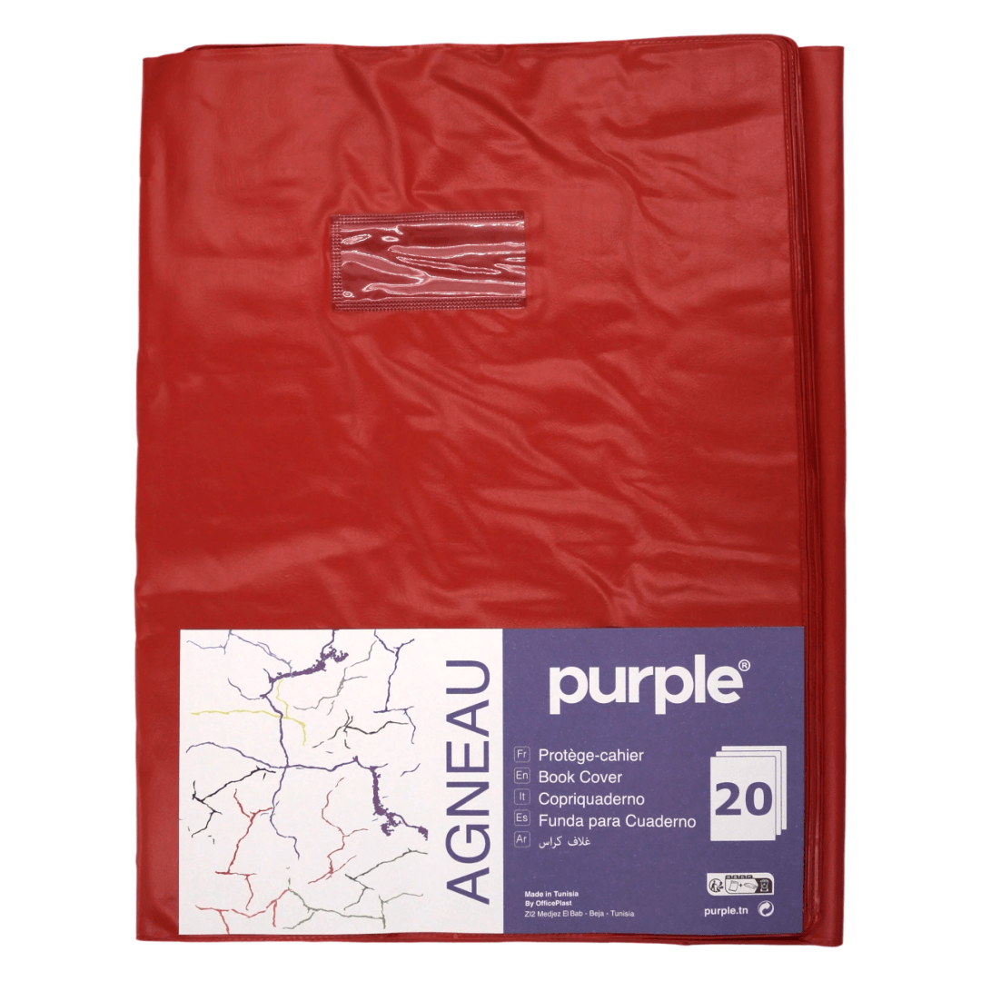 Protège-cahier A4 rouge 21×29,7 Office