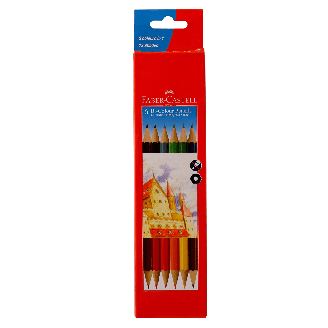 Crayons de couleur bicolores lot de 6