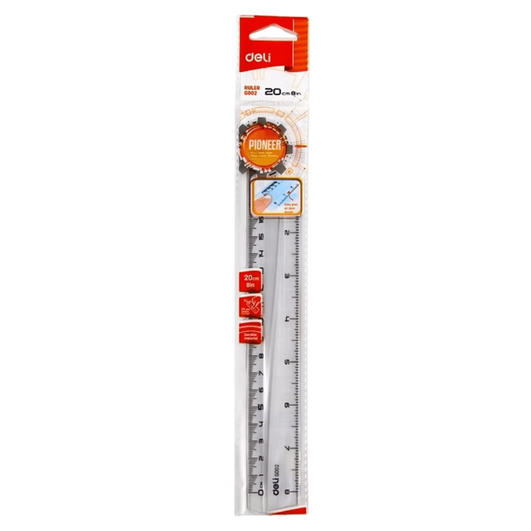 Règle plate transparente 20cm Deli EG00212