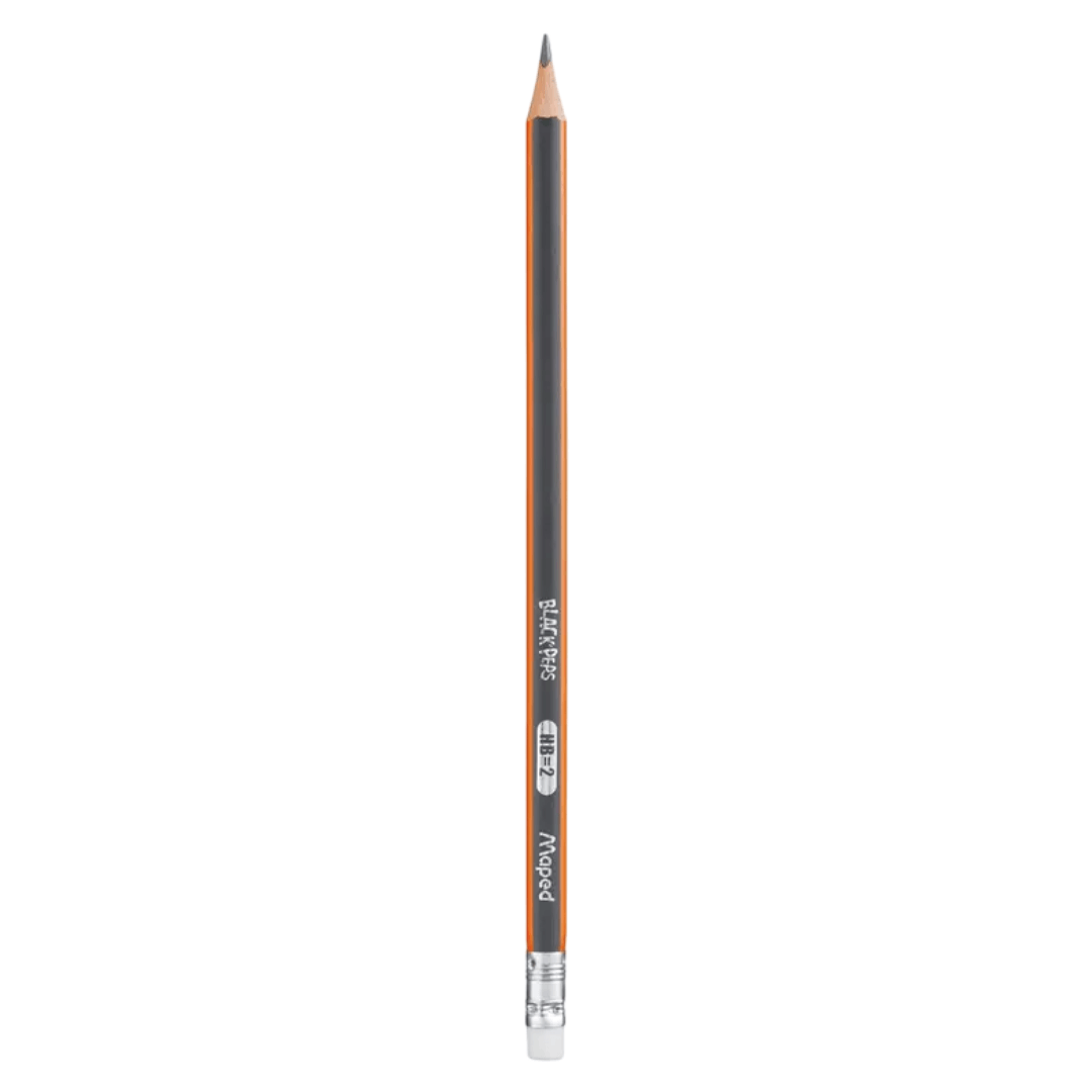 Crayon graphite HB avec gomme Black'Peps