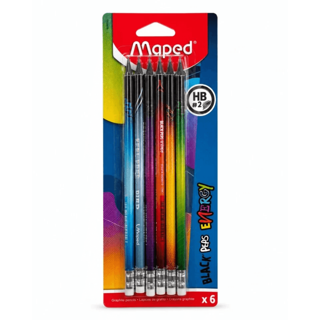 Crayons graphite HB Black'Peps lot de 6