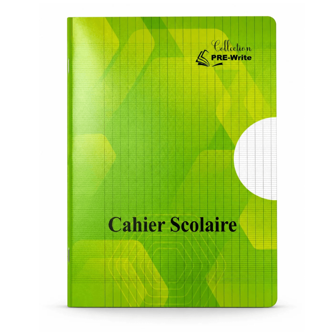 Cahier polypro A4 grands carreaux Prewrite 192 pages