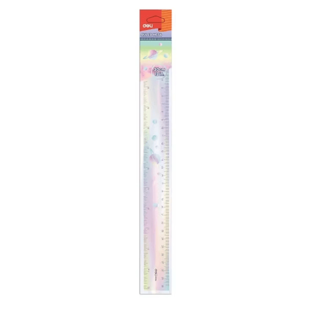 Règle plate colorée 30cm Deli H654