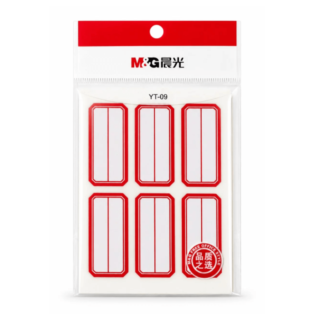Étiquettes adhésives rouges 6 × 10 mm