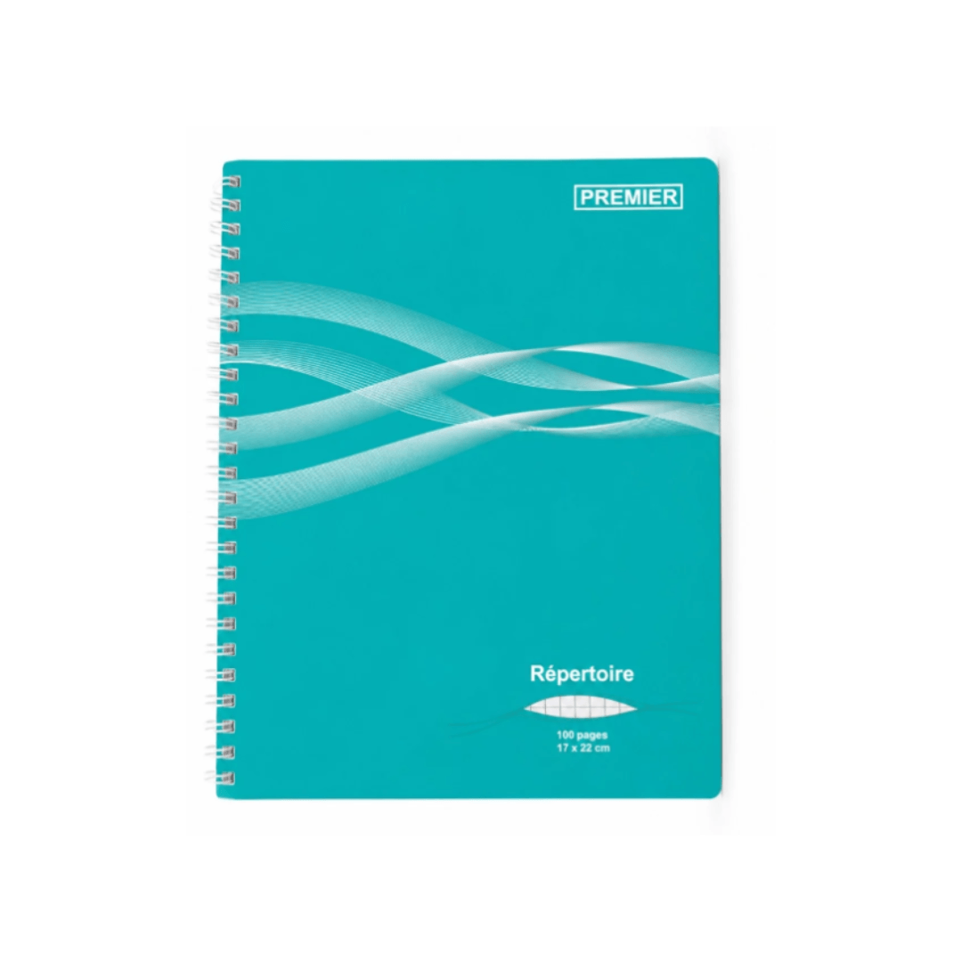 Cahier répertoire à spirale petit format Premier 100 pages