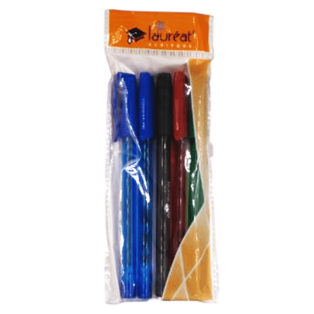 Pochette de stylos à bille 4 couleurs (5 pièces)