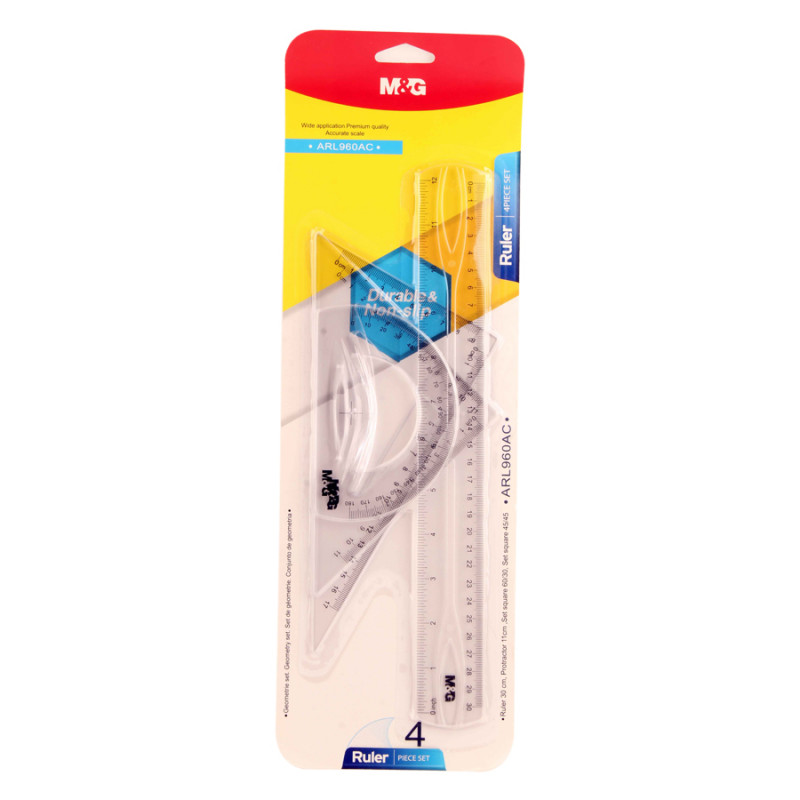 Kit règles 30cm 4 pièces M&G ARL960AC