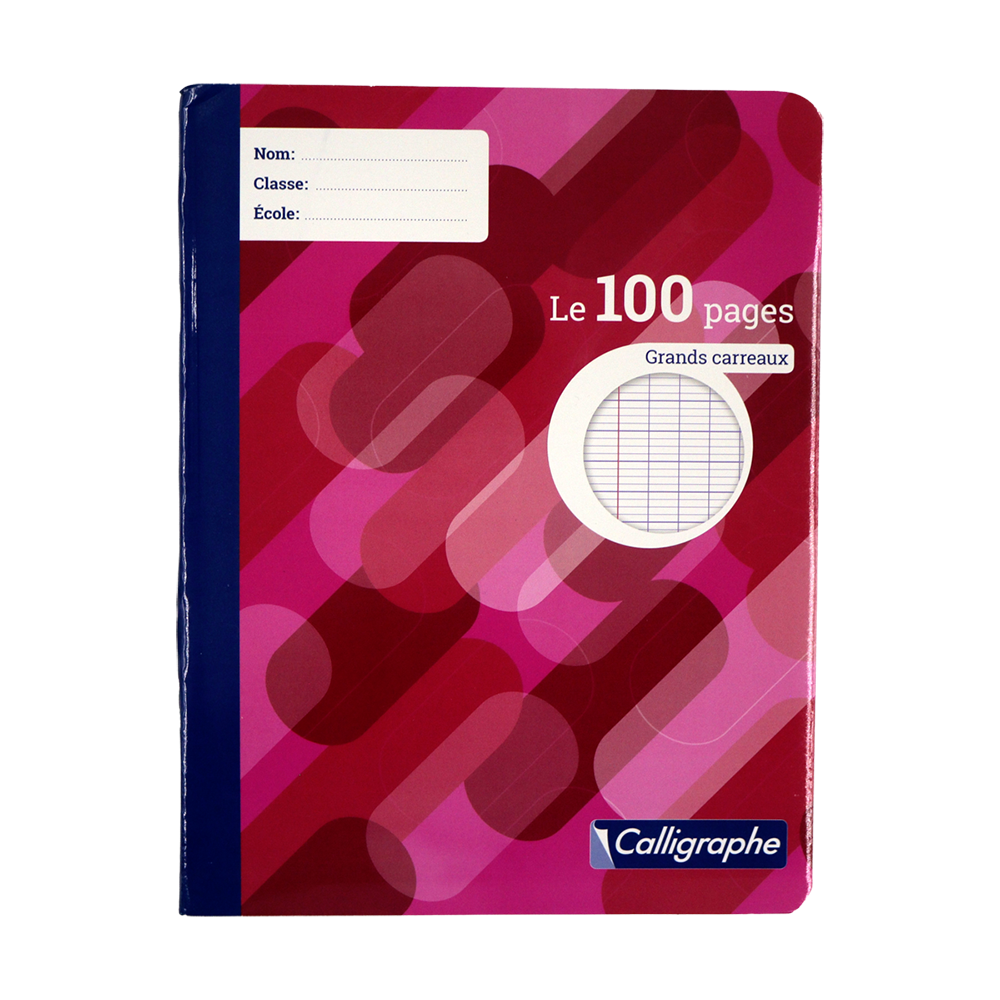 Cahier calligraphe petit format grand carreaux 96 pages