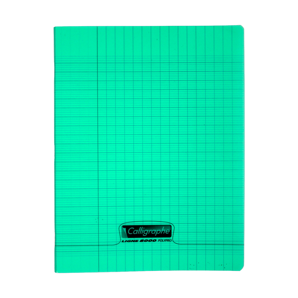 Cahier Seyes polypro vert petit format 96 pages