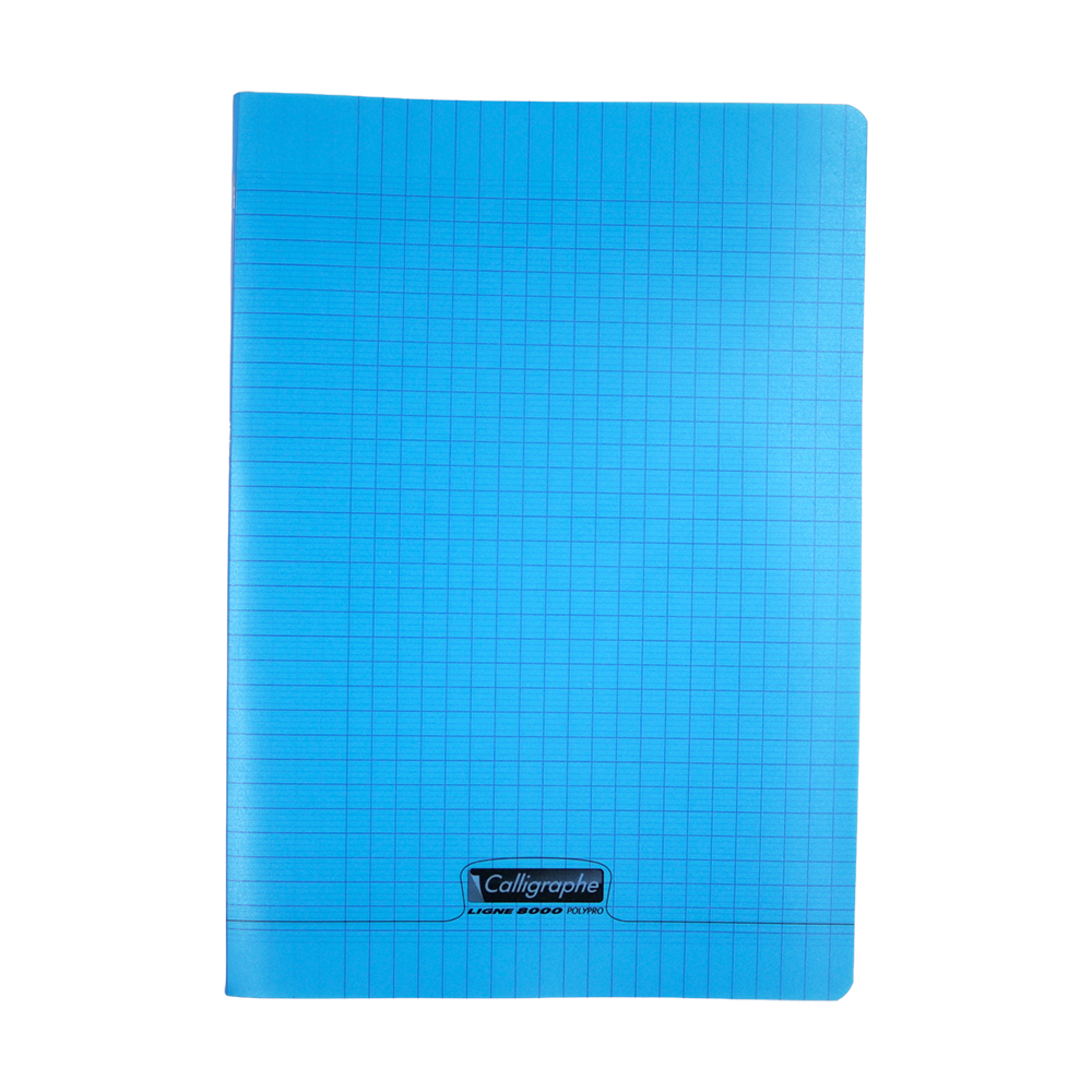 Cahier calligraphe polypro bleu A4 192 pages