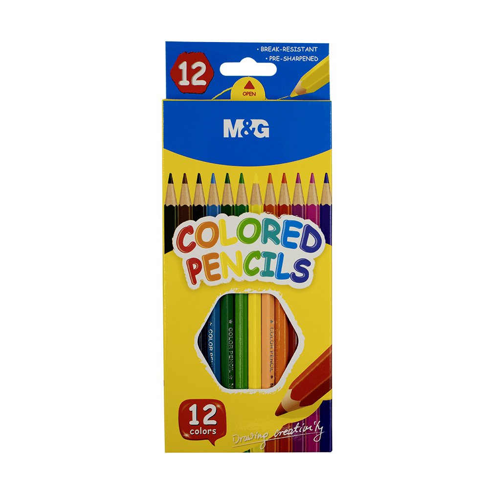 crayons de couleur 12 pièces M&G 34365