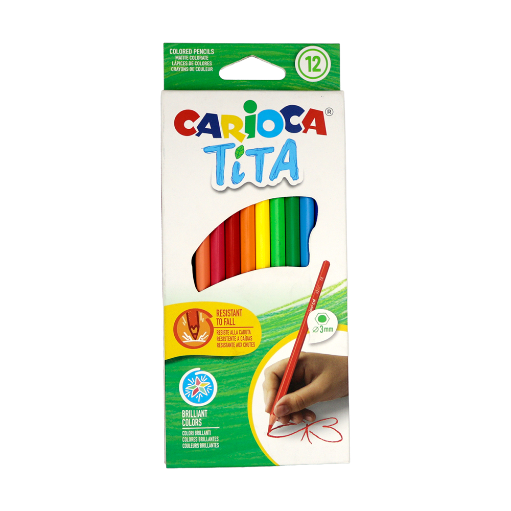 Crayons de couleur Carioca 12 pièces 18cm