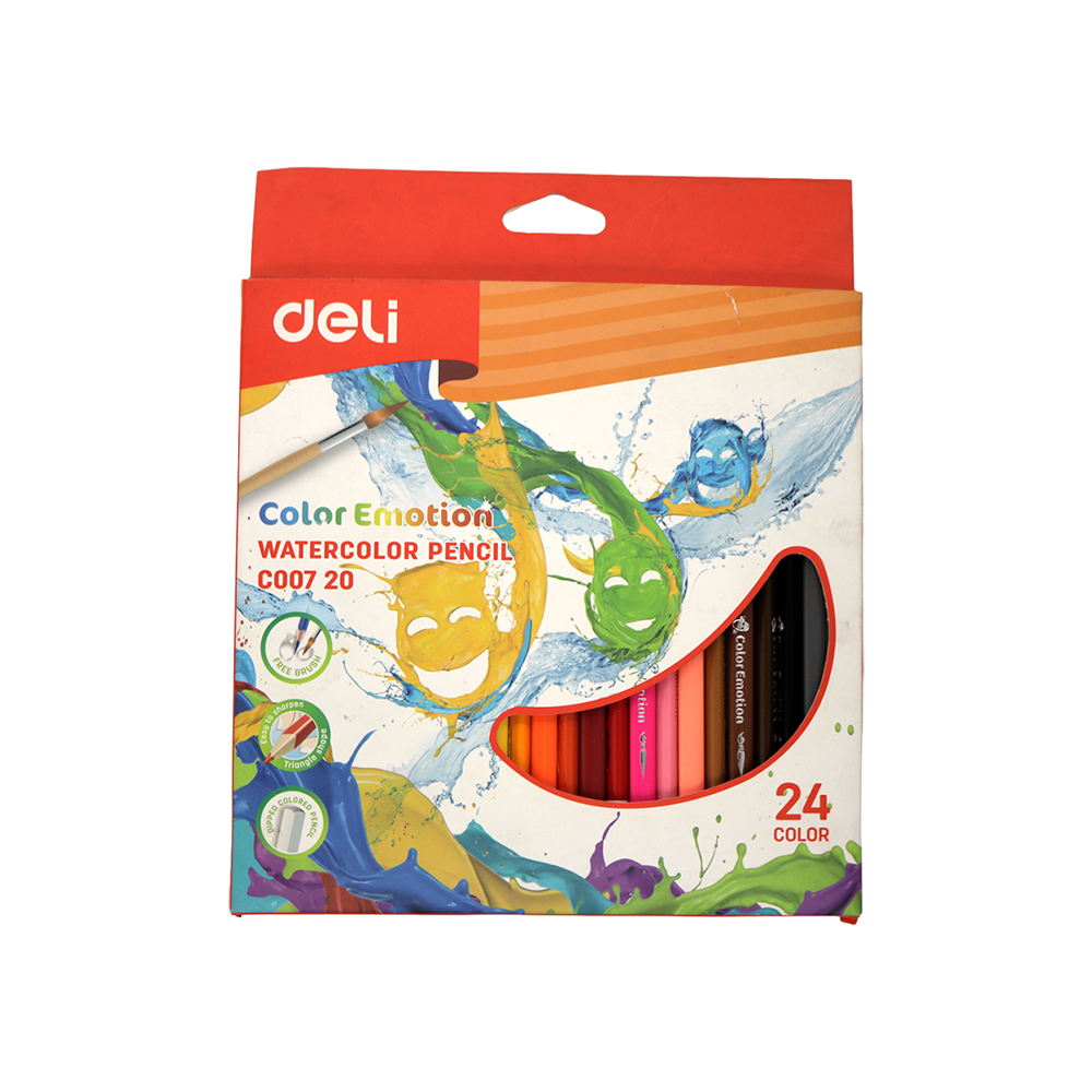 crayons de couleur Emotion 24 pièces Deli