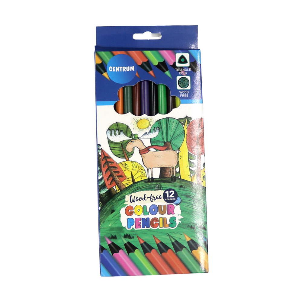crayons de couleur Girafe 18cm 12 pièces Centrum