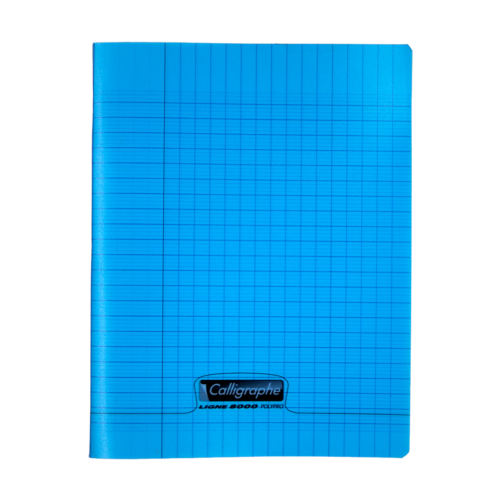 Cahier calligraphe polypro bleu petit format 192 pages