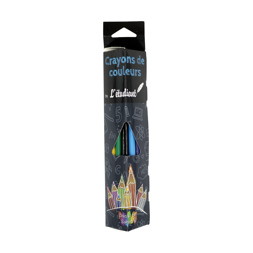 crayons de couleur triangulaire 18cm L'étudiant