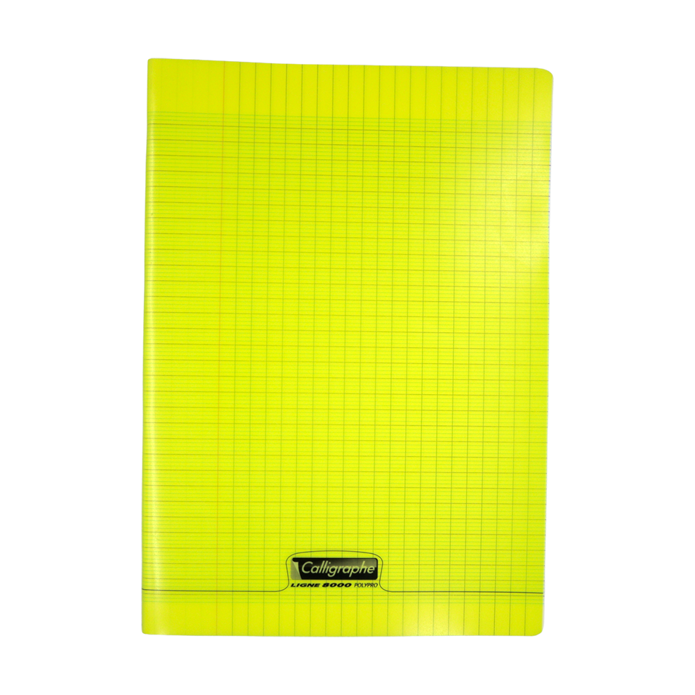 Cahier calligraphe polypro jaune A4 96 pages