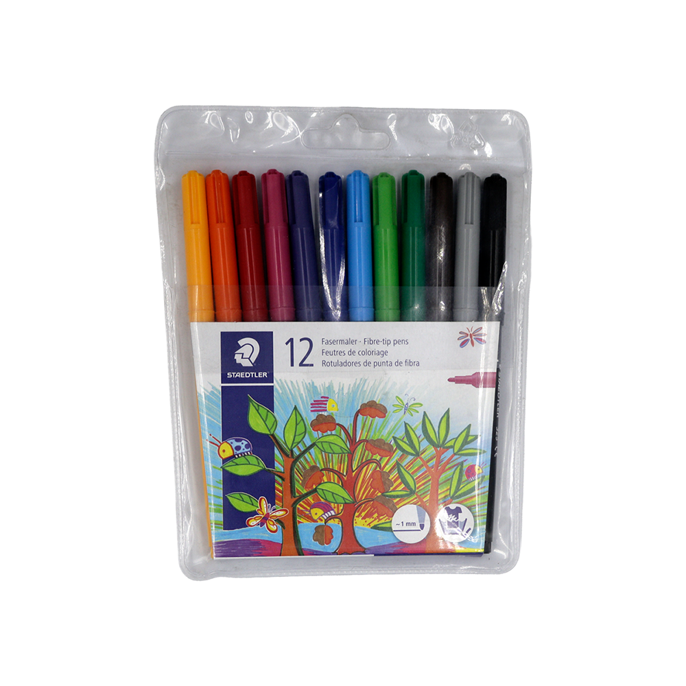 Feutres 12 couleurs Staedtler Noris Club fines