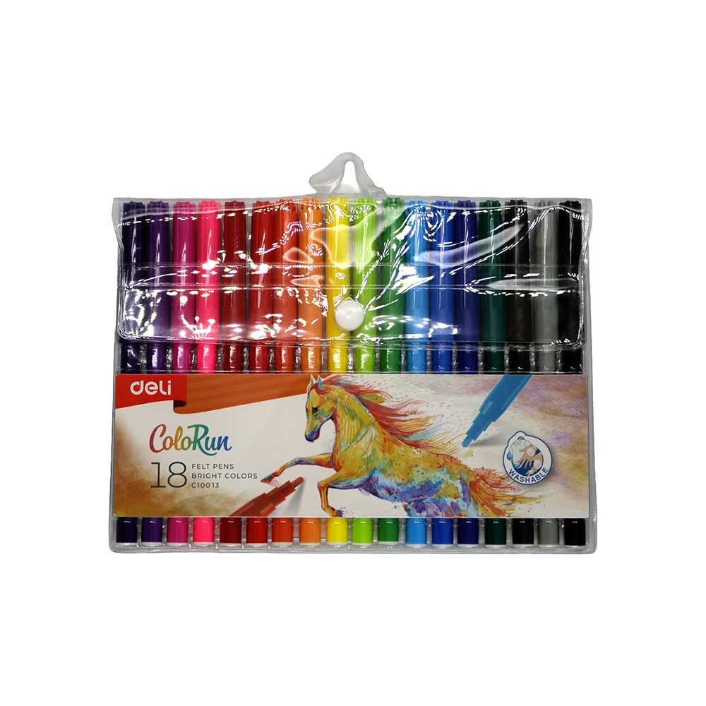 Feutres 18 couleurs ogive ColoRun C100-13 Deli