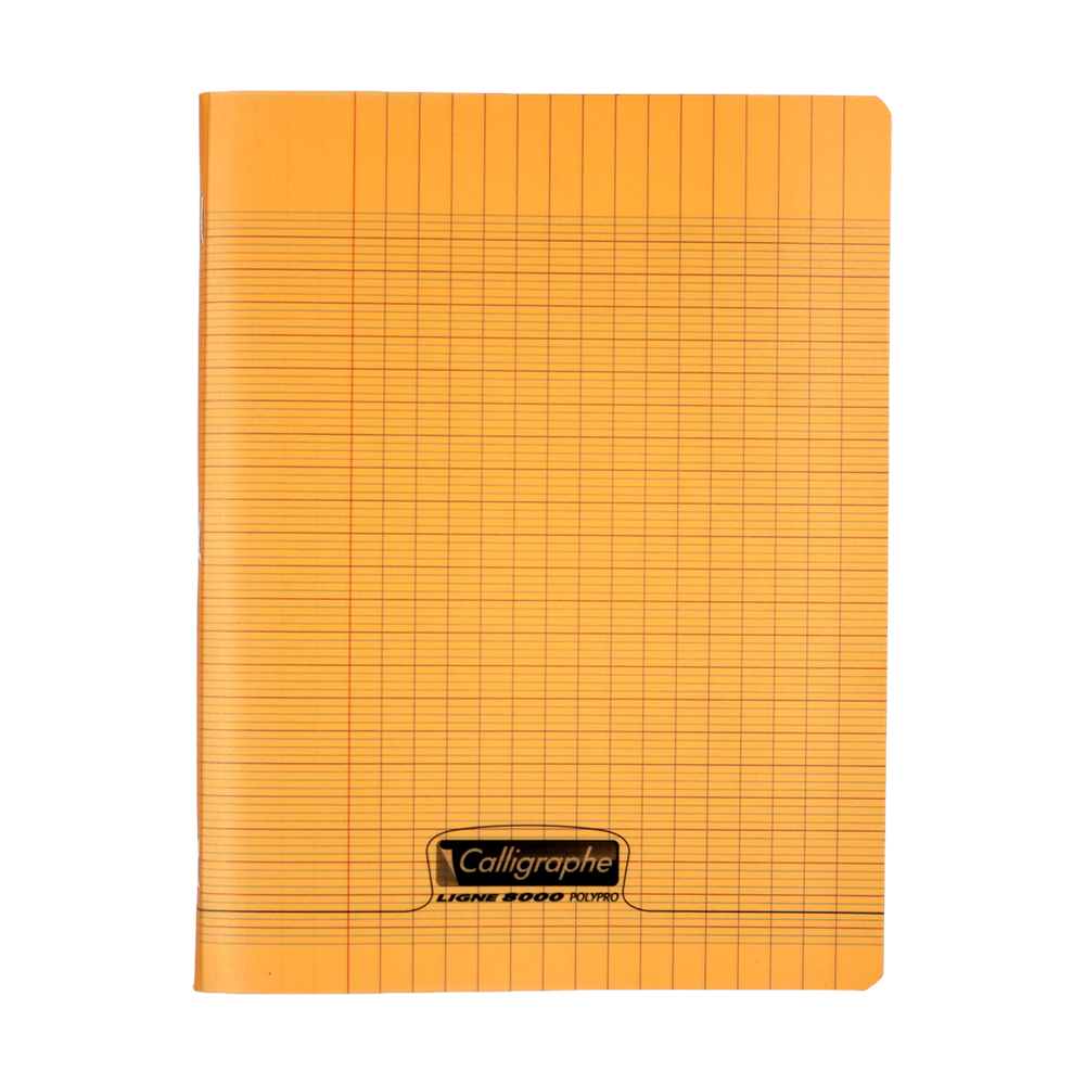 Cahier calligraphe polypro orange petit format 192 pages
