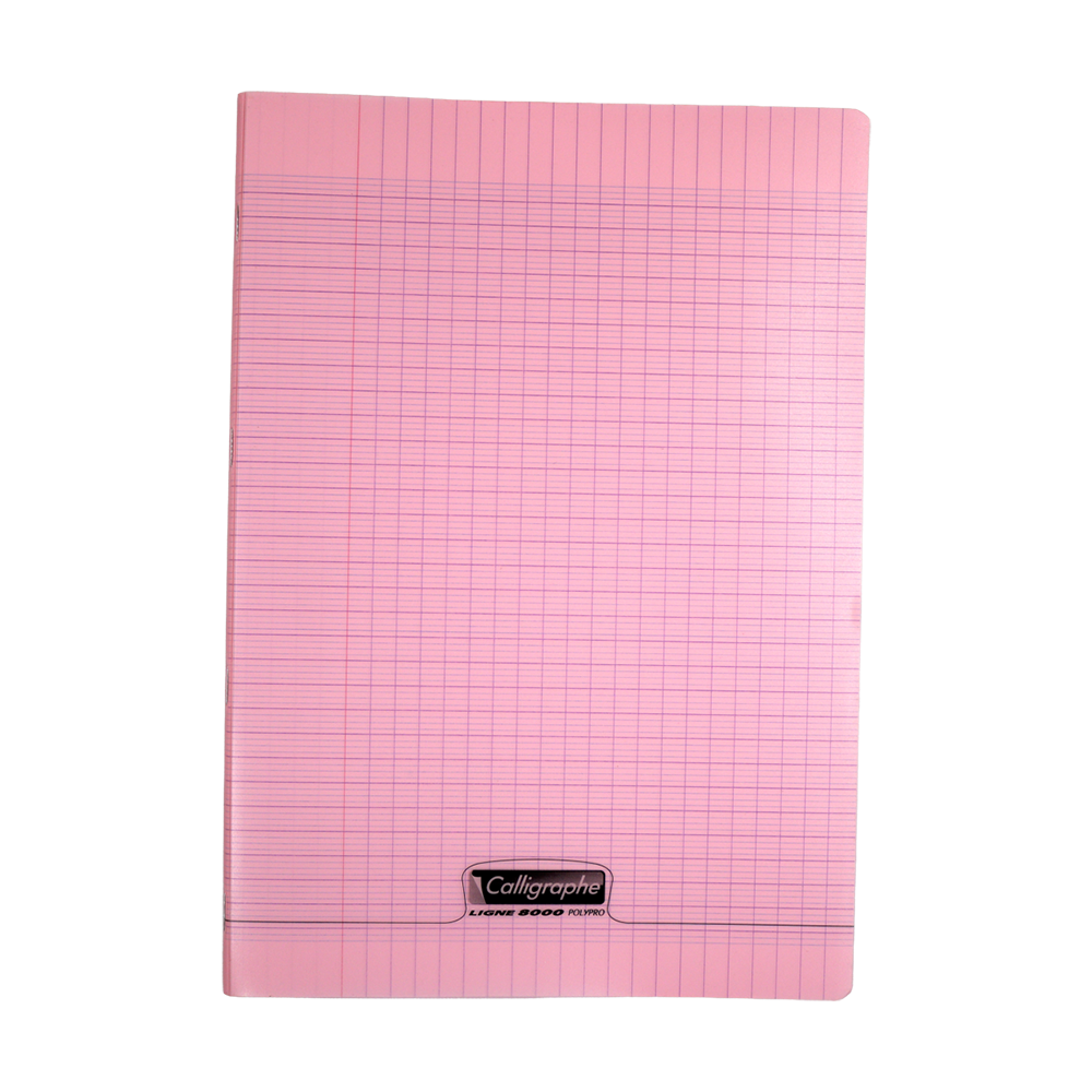 Cahier calligraphe polypro rose A4 96 pages