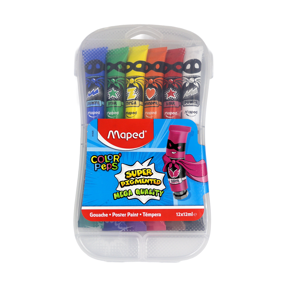 Gouache 12 tubes vives Maped Color'Peps