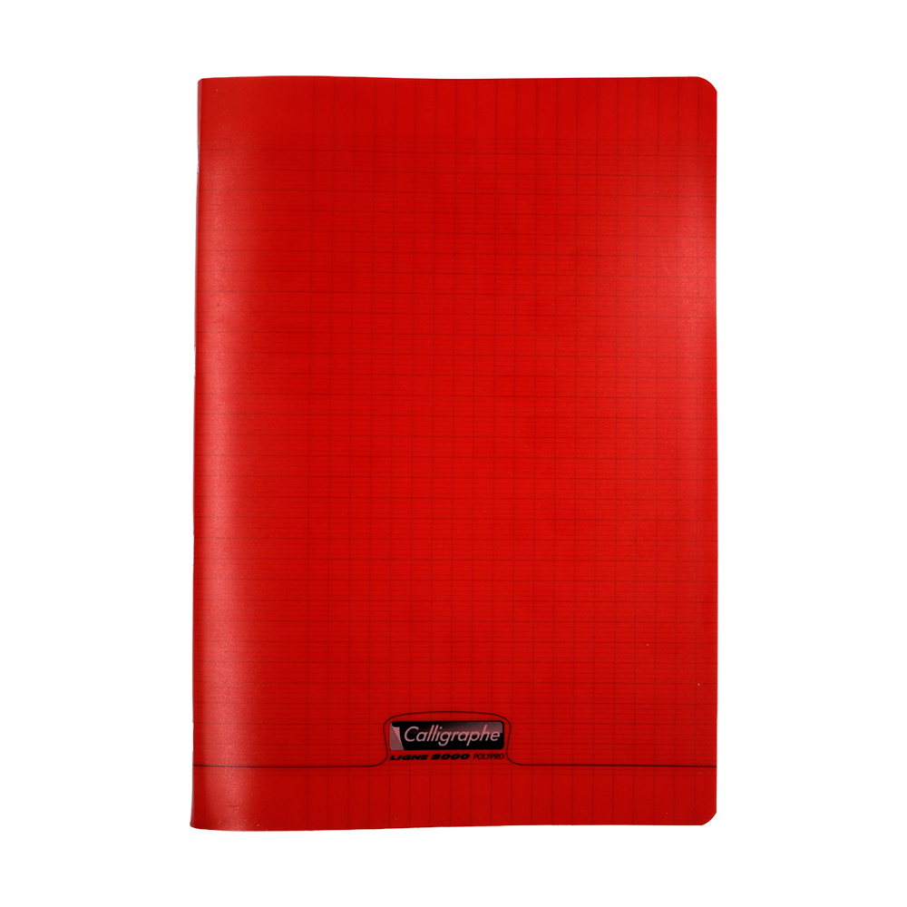 Cahier calligraphe polypro rouge A4 96 pages