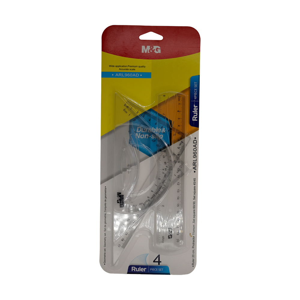 Kit règles 20cm 4 pièces M&G ARL960AD