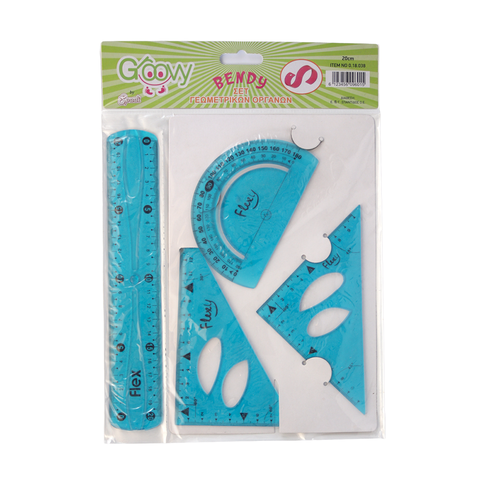 Kit règles flexy 20cm 4 pièces Groovy