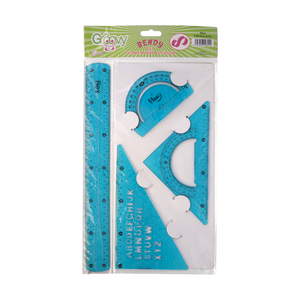 Kit règles flexy 30cm 4 pièces Groovy