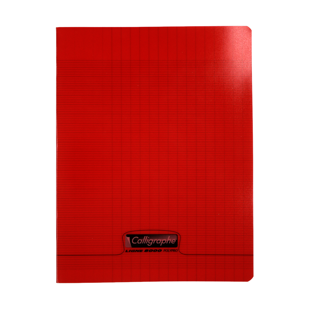 Cahier calligraphe polypro rouge petit format 192 pages