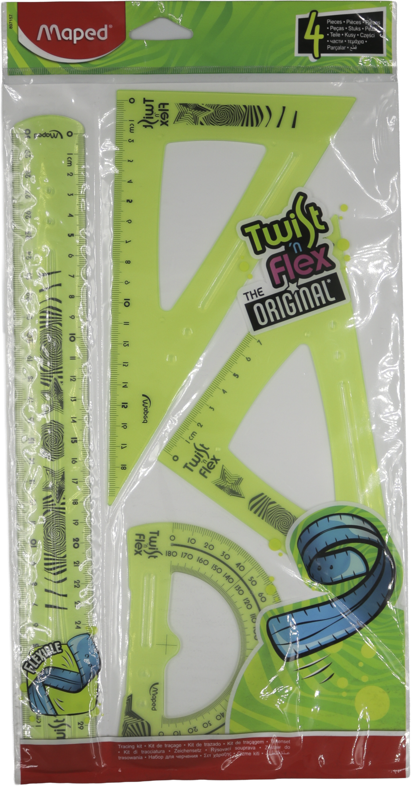 Kit traçage incassable GM 4 pièces Twist'n Flex Pulse Maxi Maped