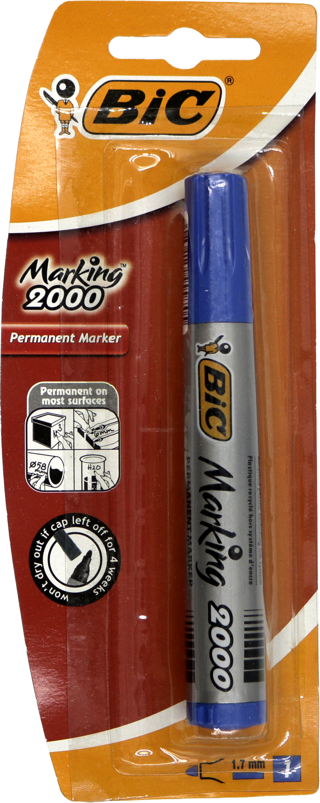 Marqueur effaçable bleu Bic Bullet