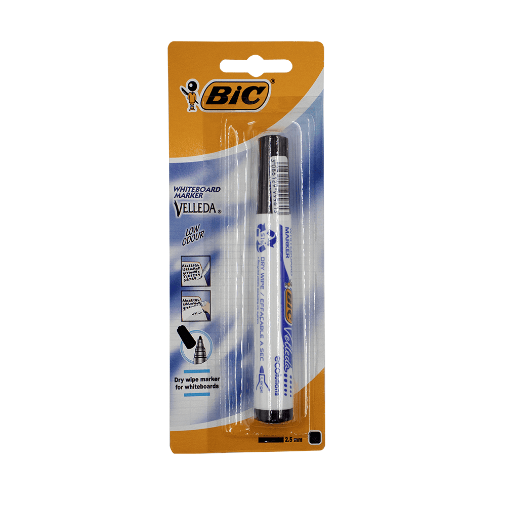 Marqueur effaçable noir Velleda 1701 Bic